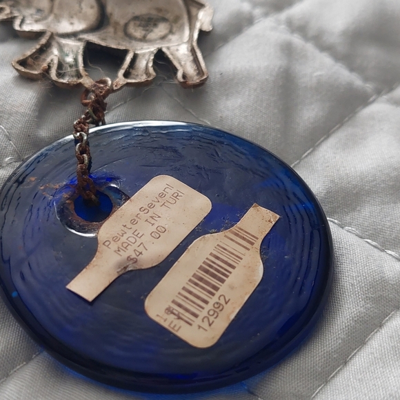 Amazing Evil Eye Religion Spirtiual Silver Hanging Decor w/ Elephants - Picture 6 of 6